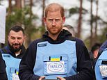 Prince Harry praises ‘courage’ of landmine clearance charity and flies AI-powered drone during Ukraine visit – as he again emulates mother Diana by joining HALO Trust in minefield