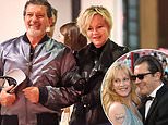 Antonio Banderas and Melanie Griffith leave dinner in LA arm-in-arm… 12 years after announcing their divorce