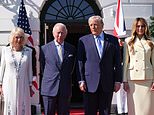 King Charles and Queen Camilla land in the United States for historic state visit with Trump and Melania