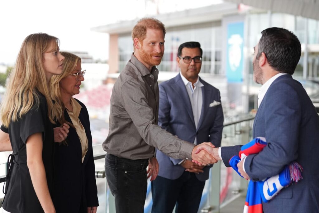 Duke of Sussex meets Movember workers on visit to men’s health charity