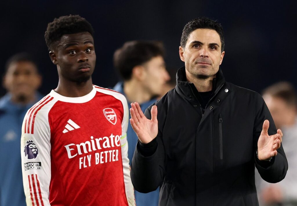 Mikel Arteta reveals Bukayo Saka injury boost in new three-man Arsenal update