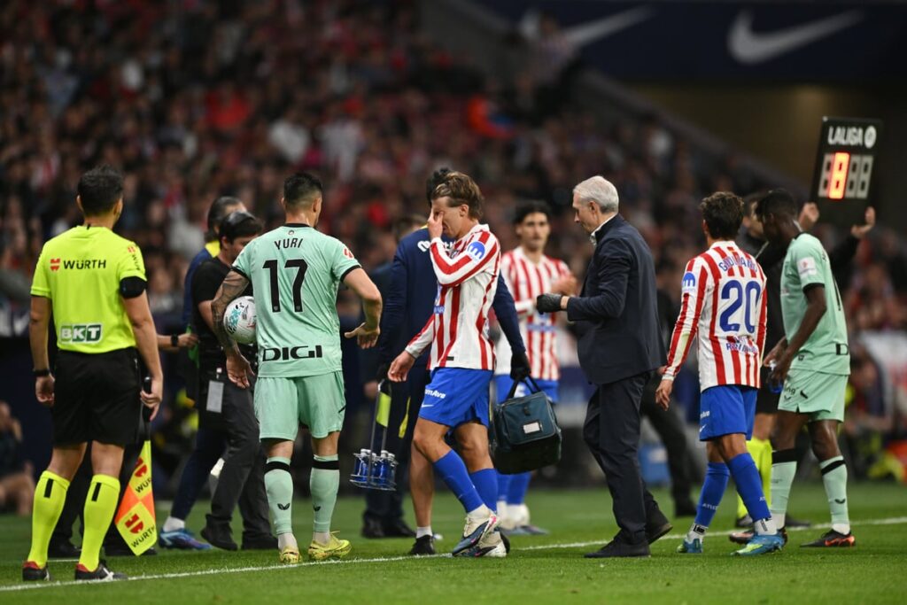 Atletico Madrid dealt new injury worry before Arsenal Champions League showdown
