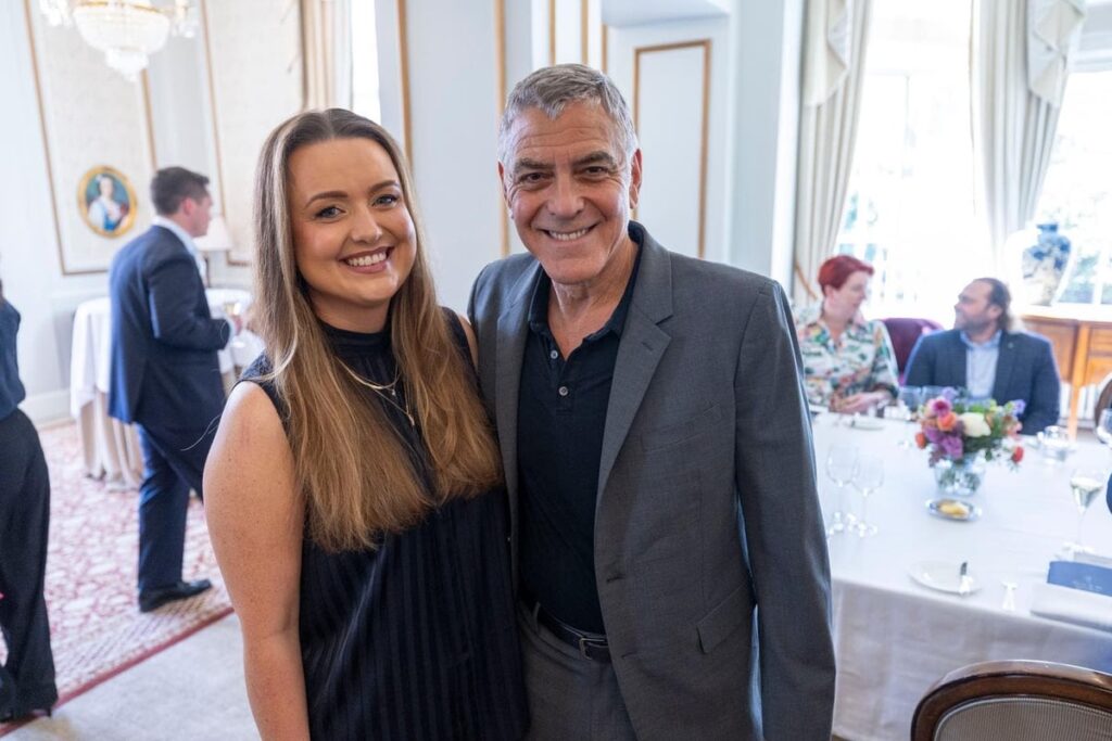 George Clooney given Scotland kit during Gleneagles lunch with prize draw winner