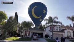 Hot air balloon makes emergency landing in California backyard