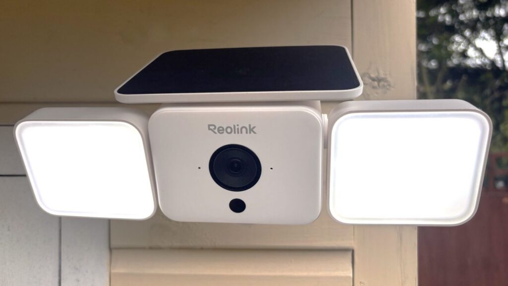 The Reolink Solar Floodlight Cam floods your property with dazzling light to deter would-be burglars
