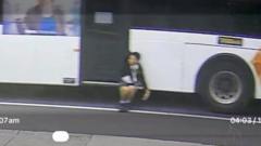 Watch: Trapped boy dangles from moving bus in Australia