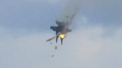 Moment two fighter jets collide mid-air at US air show