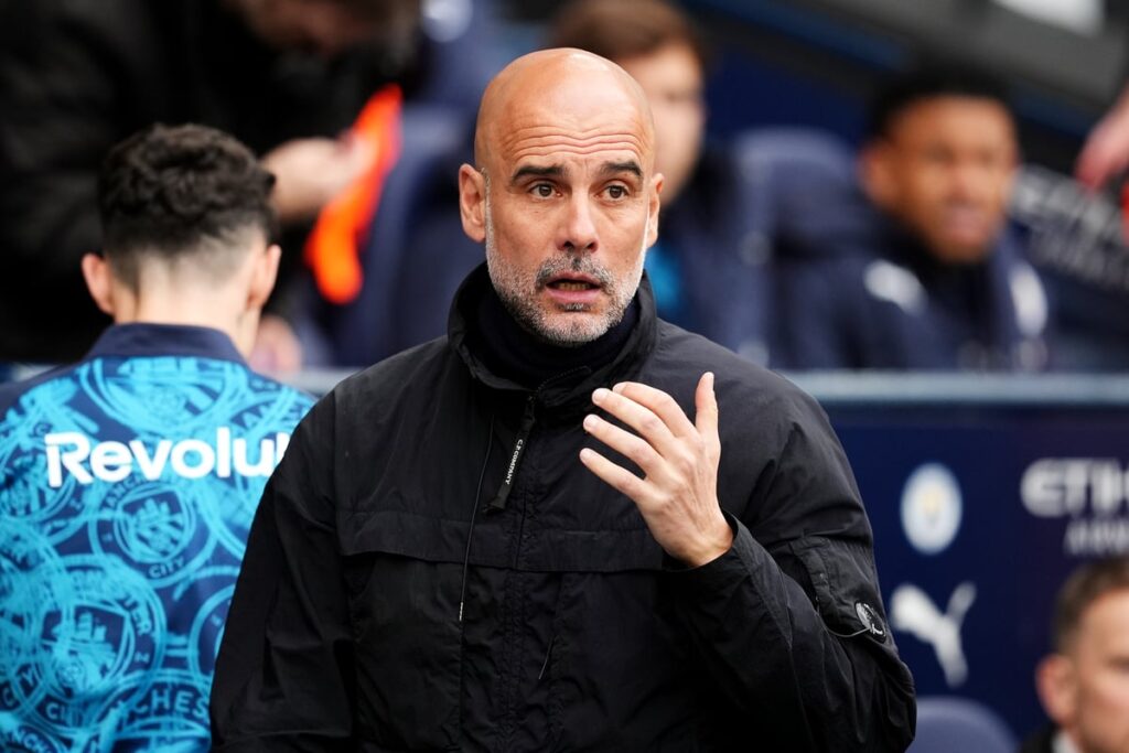 Pep Guardiola shares reaction to disallowed goal in Arsenal match as Man City dealt new title race blow