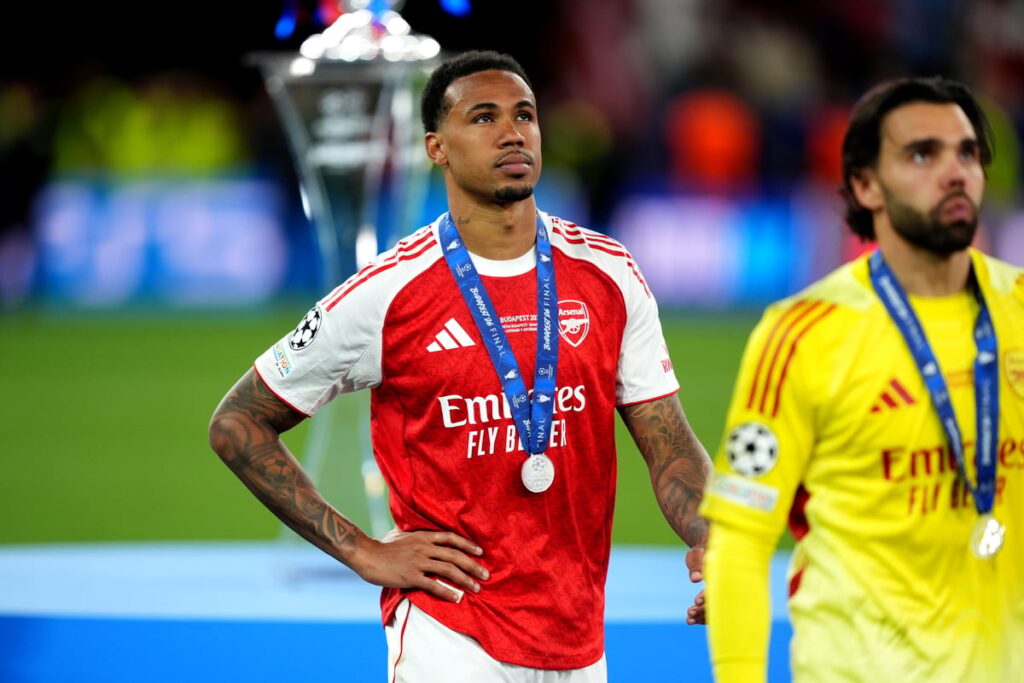 Gabriel breaks silence after Champions League final as Arsenal fans reveal reaction to penalty miss