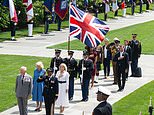 Diplomatic gaffe threatens red (white and blue) faces all round during King and Queen’s visit to Virginia’s Arlington National Cemetery… but can you spot what’s wrong?