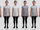 Want to look slim? Ditch the vertical stripes! Scientists dispel myth that they make you look taller and thinner – and say HORIZONTAL lines are actually the most slimming