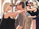 Jude Law and his wife Phillipa Coan prove they’re still very much in love as they passionately kiss before he cheekily grabs her bottom during romantic day out in Rome