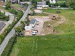 The traveller Bank Holiday land grabs: Army of workers using diggers and lorries drag caravans into villages across Kent and Essex – as councils close for long weekend