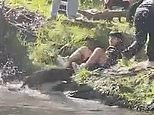Moment boy, 8, is attacked by rabid BEAVER while fishing in river