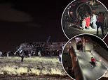 Horror as Frontier Airlines flight with 231 people onboard kills a pedestrian on runway during takeoff sparking slide evacuation