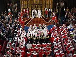 Pomp and pageantry meet modern-day politics: Charles delivers King’s Speech from House of Lords throne at State Opening of Parliament after royal procession from Buckingham Palace