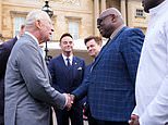 Charles gets his groove on! King meets legendary Ibiza DJ Carl Cox at star-studded garden party with Helen Mirren and Ant and Dec