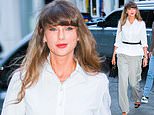Taylor Swift steps out in bridal white AGAIN as the unusual way guests are receiving invites to Travis Kelce wedding is revealed