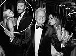 Victoria and David Beckham throw her father a lavish bash to mark his 80th birthday as the whole family turns out in style  – but Brooklyn is notably absent