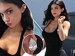 Billionaire Kylie Jenner wears $5m diamond EAR CUFF as she heads to The Kardashians shoot
