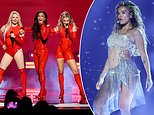 The Pussycat Dolls enjoy a red hot reunion in matching latex looks as they lead 2026 American Music Awards performances with Karol G