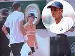Spanish tennis player DENIES shoving ball girl at French Open during on-court meltdown