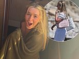 Harper Beckham, 14, gives a goofy candid smile in sun-kissed snap before toting her TWO Chanel handbags worth £12K amid her famous family’s Ibiza holiday