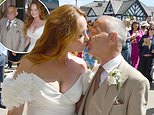 Coronation Street star Michael Le Vell is married! Actor, 61, shares a kiss with his wife Louise Gibbons as pair tie the knot after 12 year romance