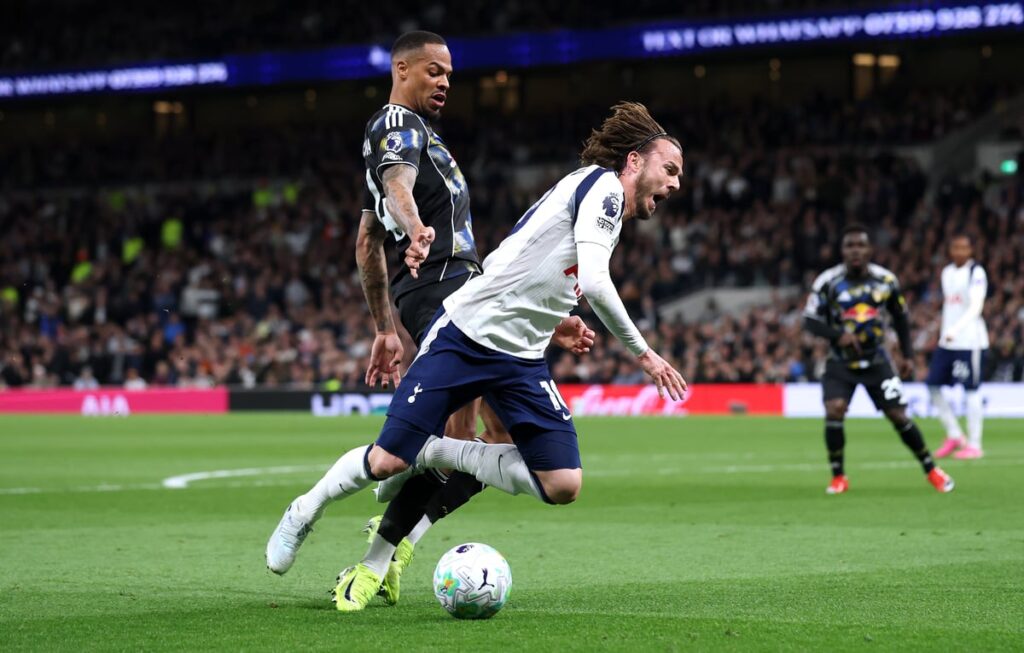 James Maddison hits out at referee after Tottenham penalty decision in Leeds draw