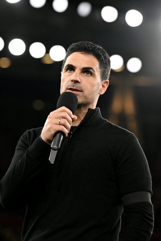 Every word from Mikel Arteta and Martin Odegaard’s on-pitch speeches as Arsenal close in on title