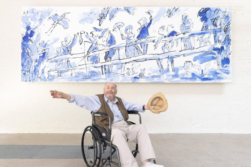 Sir Quentin Blake unveils mural ahead of illustration centre opening