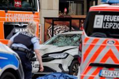 Two killed and many injured after car driven into crowd in German city of Leipzig