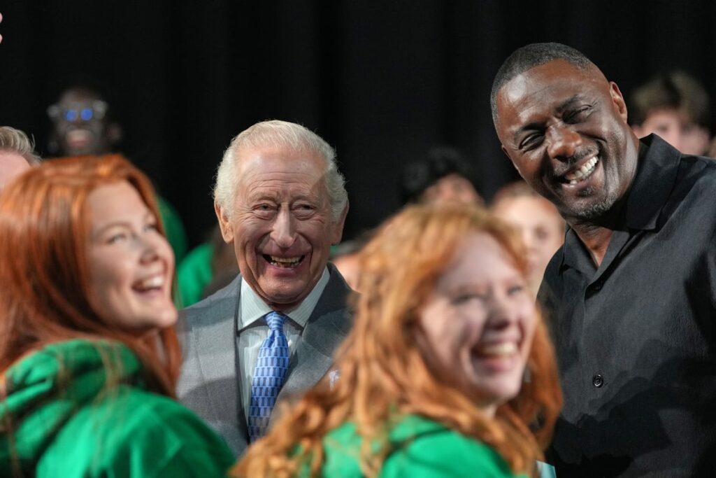 The King marks National Youth Music Theatre anniversary with Sir Idris Elba