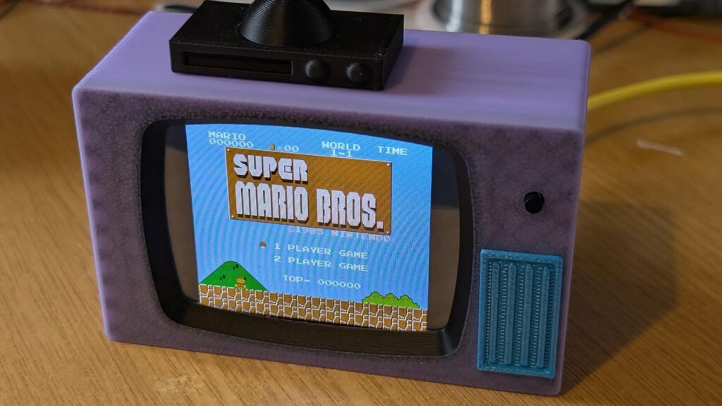 This DIY retro-style mini-TV looks like it’s from the Simpsons, and plays classic NES games and movies — and yes please, I want one