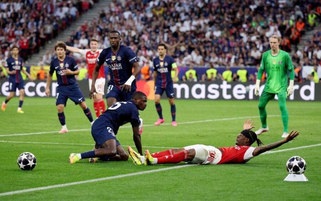 Why Arsenal were not awarded a penalty in Champions League final loss to PSG