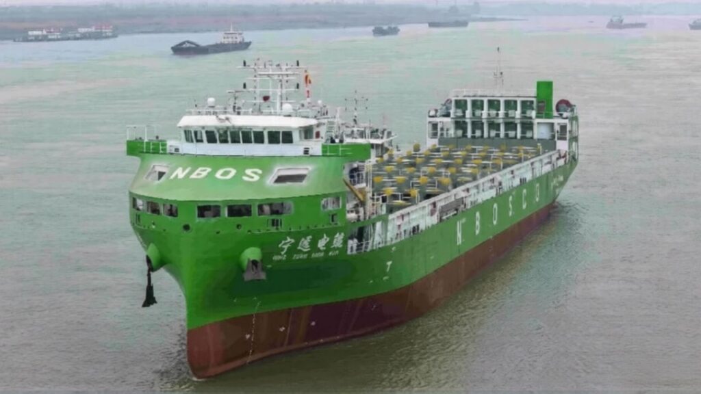 Definitely not your usual EV: China begins sea trial for world’s largest electric ship — Ning Yuan Dian Kun is longer than a football field, weighs 10,000 tons, and uses 10 container batteries with a total 19MWh capacity
