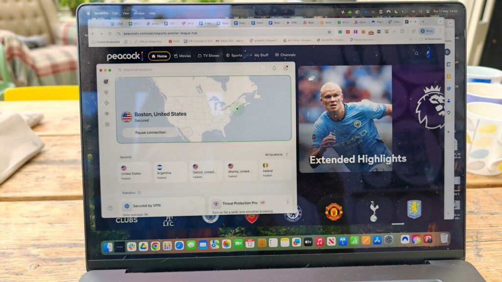 It’s not the fastest but NordVPN is my top choice for streaming soccer on Peacock TV – best of all, it’s still on sale