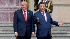 Flattery and fanfare as Trump welcomed to China – but thorny issues remain