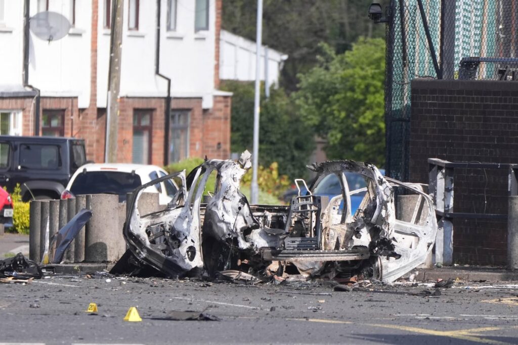Man charged over car bomb attack outside Dunmurry police station
