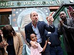 Prince of hugs! William embraces a young fan during surprise visit to a Peckham pub