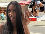Made In Chelsea’s Ruby Adler flashes her huge diamond engagement ring as she celebrates reality star fiancé Gavin Rubinstein’s proposal after a whirlwind year-long romance