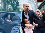 Prince of pals! William shakes hands with excited fans shouting ‘I love you bro’ as he leaves Peckham pub…after hugs with a young fan
