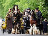 Businesses in Appleby board up as thousands of travellers in horse-drawn carriages, wagons and caravans arrive for first day of annual horse fair
