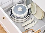Small space living? No problem! Pans with DETACHABLE handles free up vital space in your kitchen cupboards