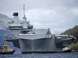 All at sea! Navy’s £3.5billion flagship aircraft carrier breaks down AGAIN as ministers wrangle over boost to defence spending