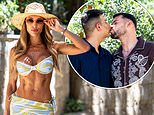 Amber Turner shows off her jaw-dropping abs in a bikini while Junaid Ahmed and Joe Blackman look loved-up after getting engaged during TOWIE filming in Albania