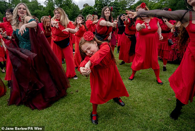 Young lady in red: She’s got all the moves