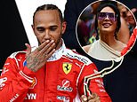 Lewis Hamilton blows kiss to Kim Kardashian from F1 podium… after ‘rude’ reality star is slammed for snubbing reporter