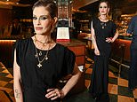 Kelly Osbourne looks elegant in a black gown as she arrives at Vivienne Westwood launch party after friends shared she’s ‘happy and healthy’ following tough year