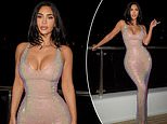 Kim Kardashian puts on sexy show for boyfriend Lewis Hamilton in busty crystal gown as she gushes over ‘sister trip’ to Monaco with Khloe Kardashian